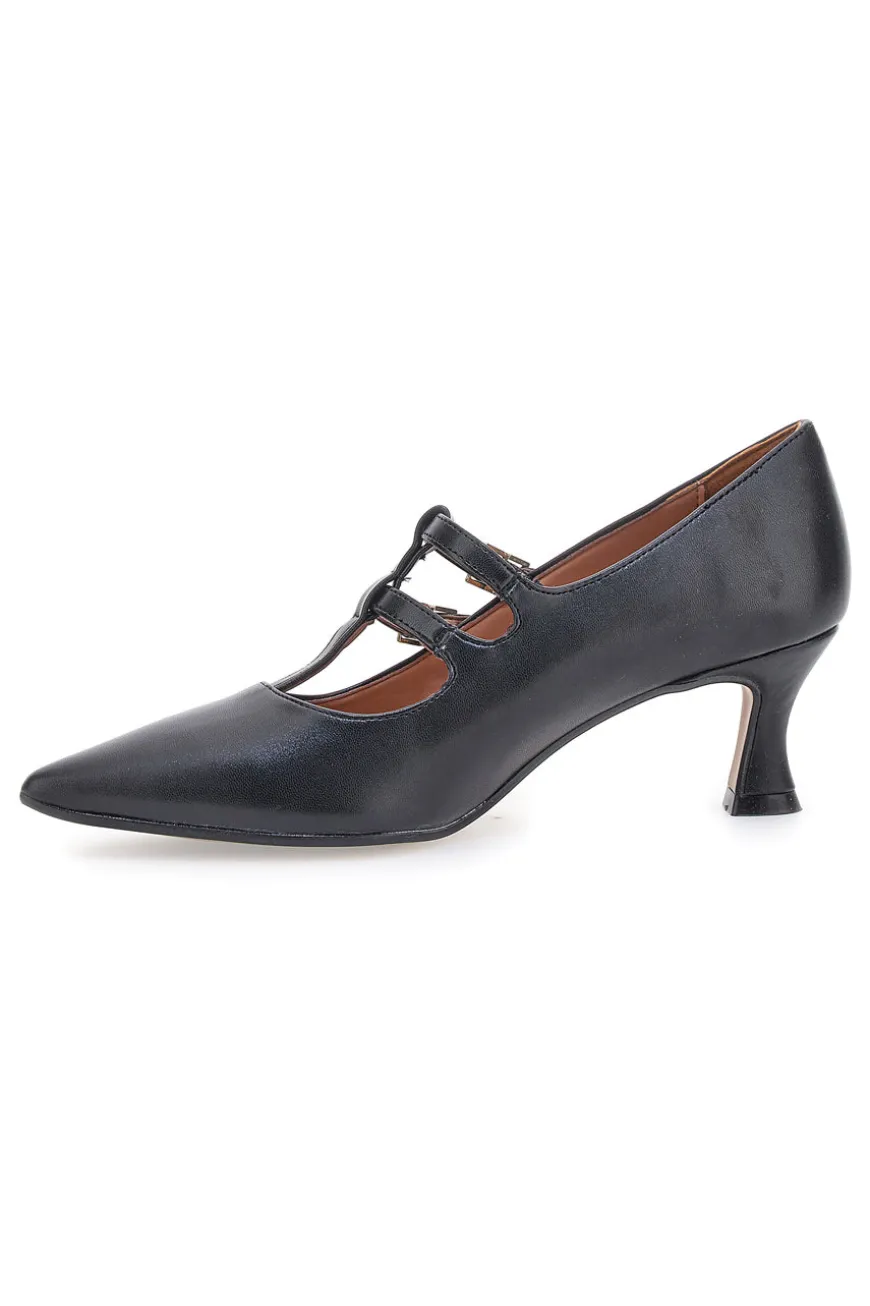 Décolleté Nere Con Tacco 6 cm Made In Italy cm Pittarello P6012
