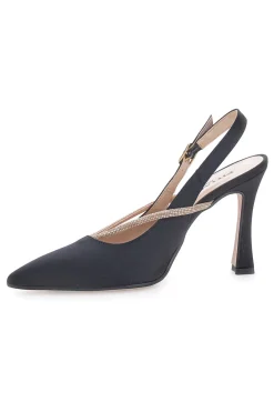 Décolleté Nere Slingback con Strass PITTARELLO 100