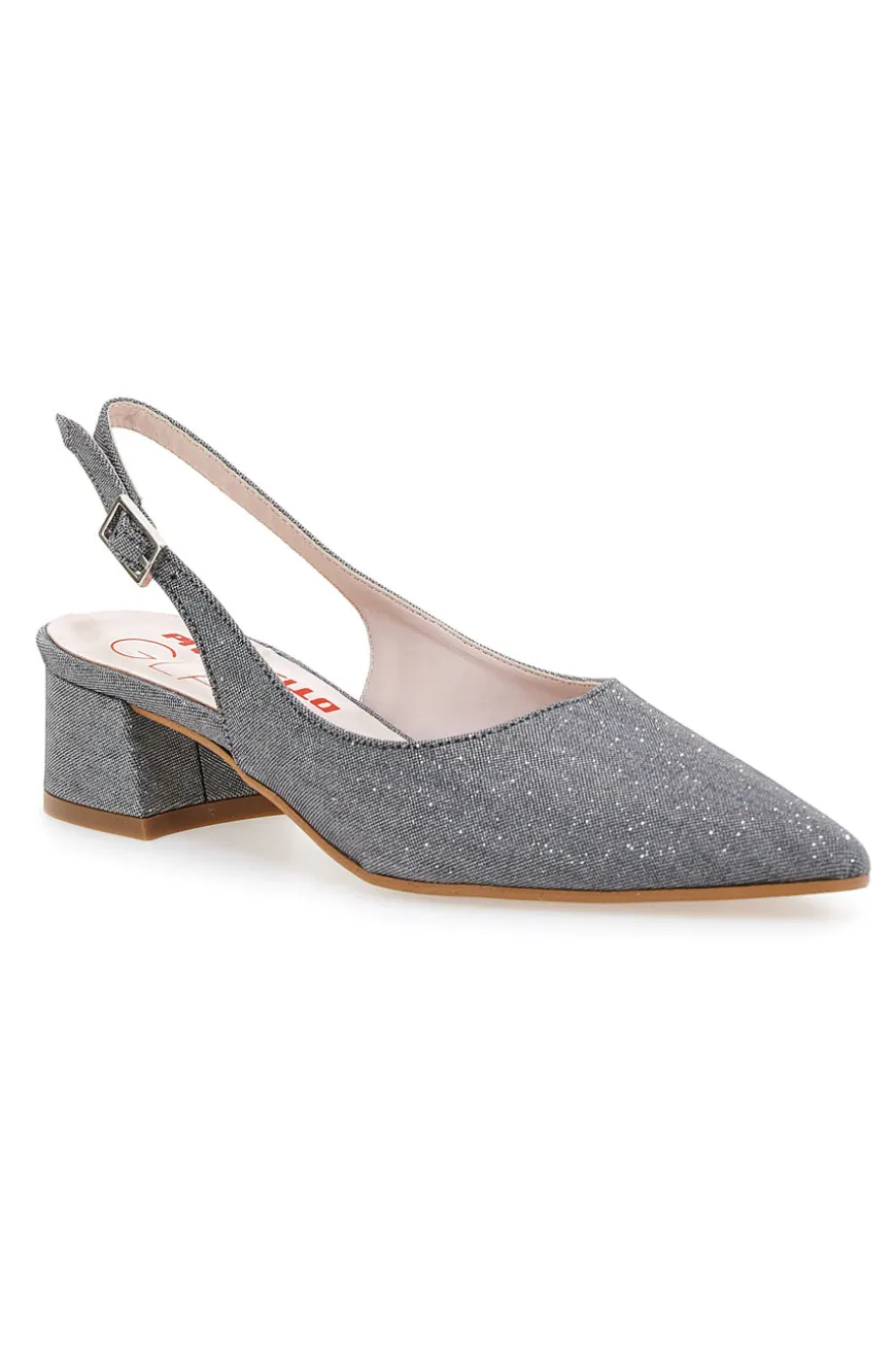 Décolleté Nere Slingback Effetto Brillantini PITTARELLO GLAM 3123