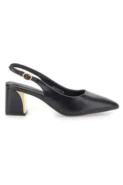 Décolleté Nero slingback tacco medio Mon dieu DQ50233