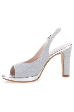 Décolleté Open-Toe Argento Pittarello Love 4477