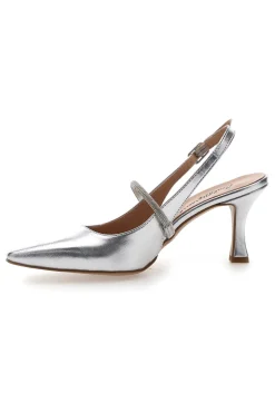 Décolleté Slingback Argento Made In Italy PITTARELLO Couture 8309