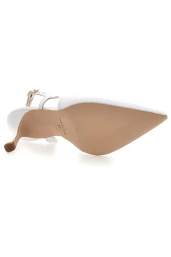 Décolleté slingback bianca con tacco Pittarello Glam 3997