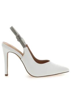Décolleté Slingback Bianche con Tacco Alto FIRST LADY P528