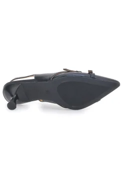 Décolleté Slingback Nere a Punta con Cinturini Decorativi LE HAVRE PARIS CMJ2405315