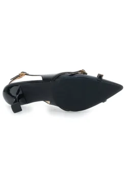 Décolleté Slingback Nere con Cinturini Decorativi FIRST LADY P531