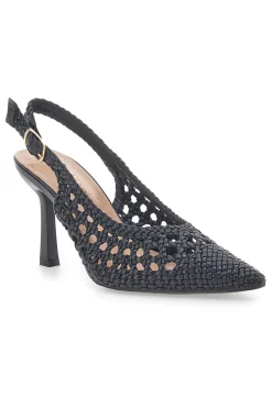 Décolleté Sling-back Nero First Lady P588