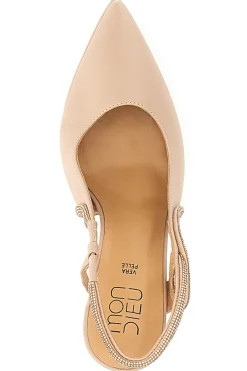 Décolleté Slingback Nude con Punta Sfilata e Cinturino con Strass Mon Dieu 1929S30