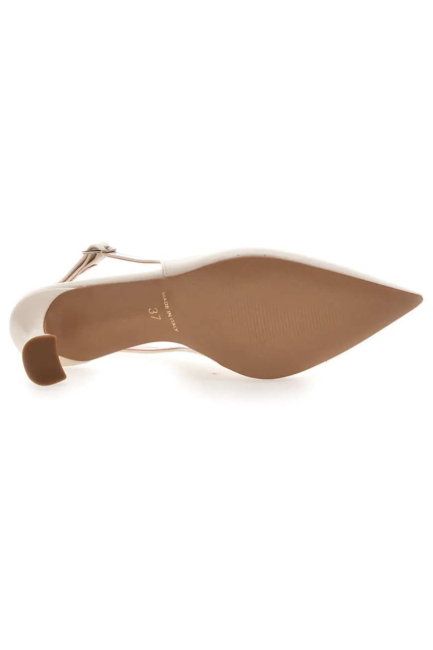 Décolleté Slingback Panna a Punta Made in Italy PITTARELLO LOVE 503