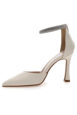 Decolleté Panna Con Cinturino di Strass Pittarello Love 709