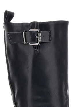 Energy I358 Schwarze Stiefel mit Blockabsatz und Schnalle
