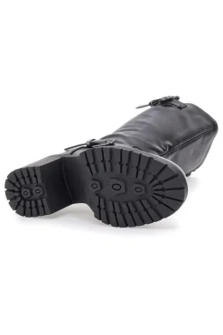 Energy I358 Schwarze Stiefel mit Blockabsatz und Schnalle
