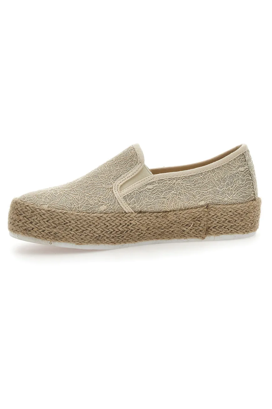 Espadrillas Beige con Pizzo Energy 132