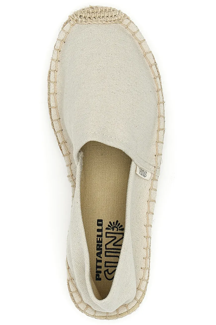 Espadrillas bianche in tessuto con suola con corda PITTARELLO SUN SGMS2520