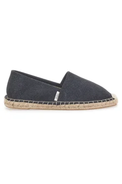 Espadrillas nere in tessuto con suola con ricamo in corda PITTARELLO SUN SGMS2520