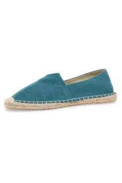 Espadrillas verde petrolio in tessuto con suola in corda PITTARELLO SUN SGMS2510