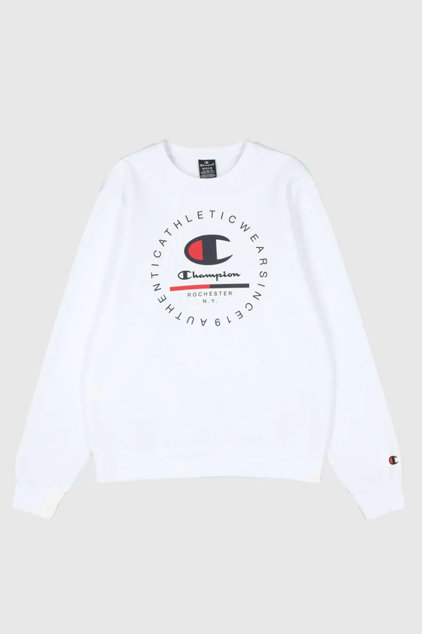 Felpa Bianca girocollo senza cappuccio Champion Crewneck Sweatshirt