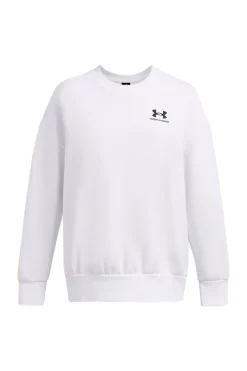 Felpa Bianca Girocollo Senza Cappuccio Under Armour Essential Fleece