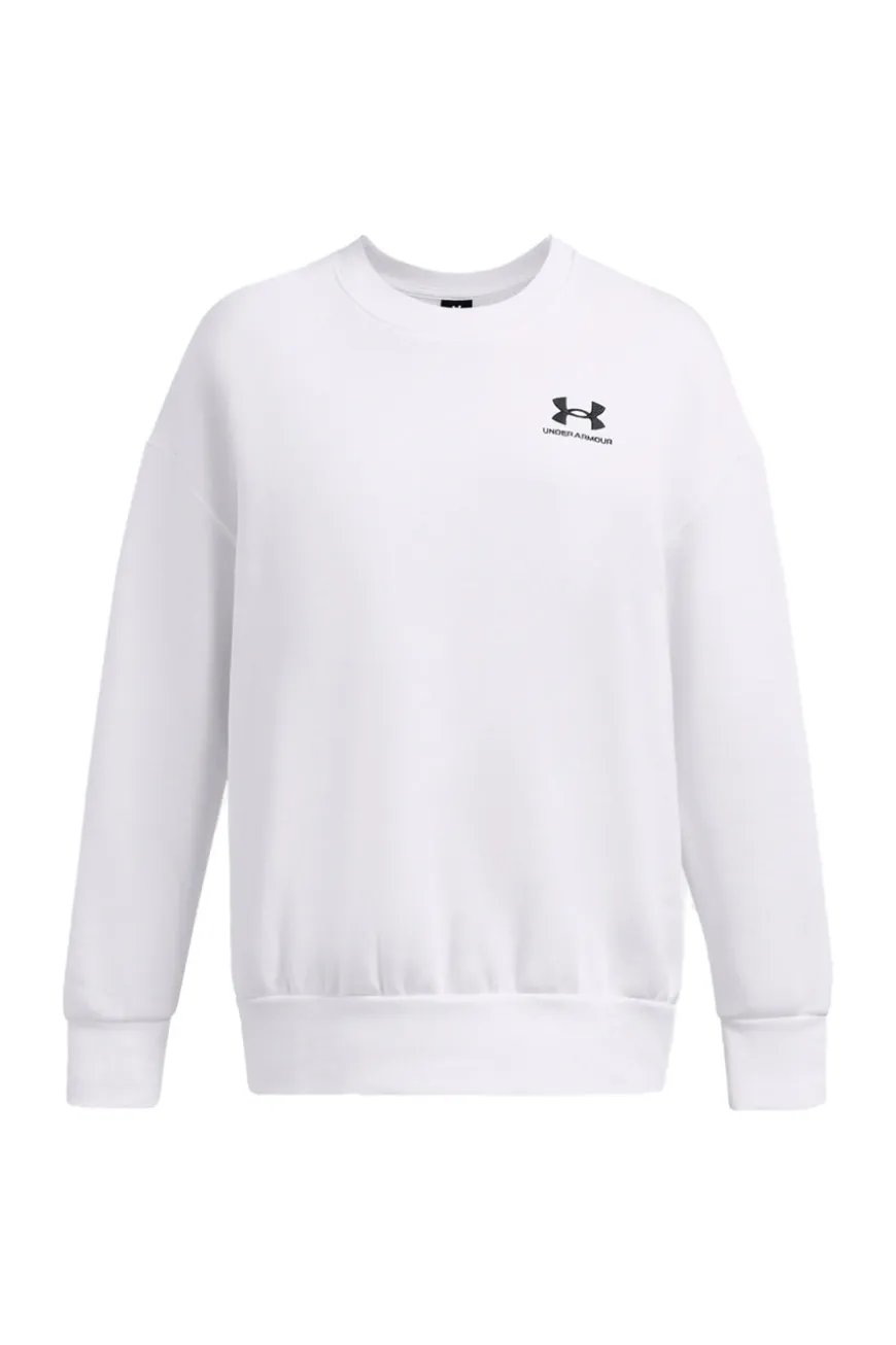 Felpa Bianca Girocollo Senza Cappuccio Under Armour Essential Fleece