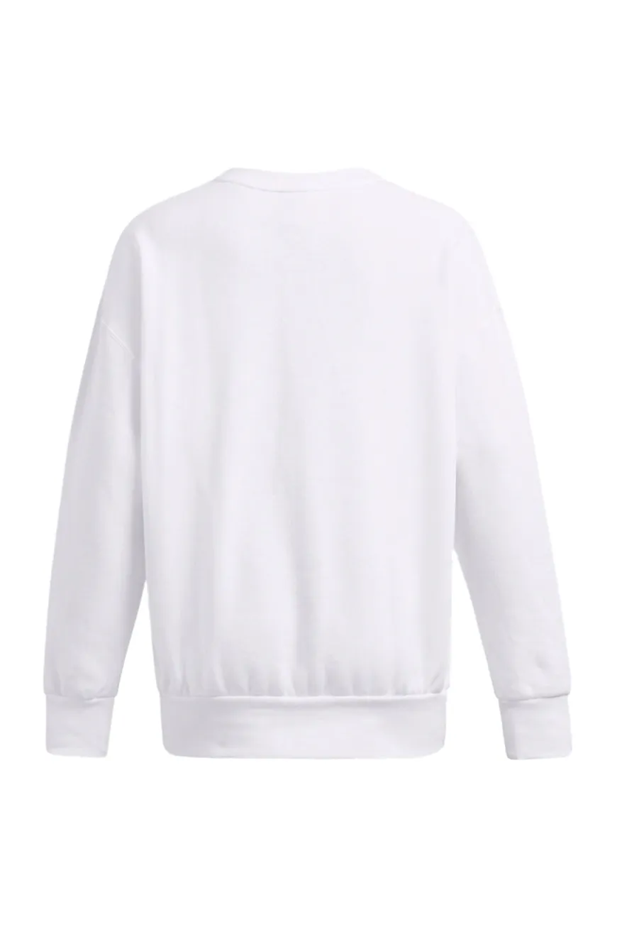Felpa Bianca Girocollo Senza Cappuccio Under Armour Essential Fleece
