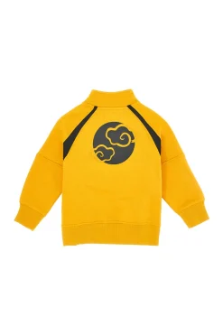 Felpa gialla con zip e dettagli neri Pitt Kids PT-KF-8008