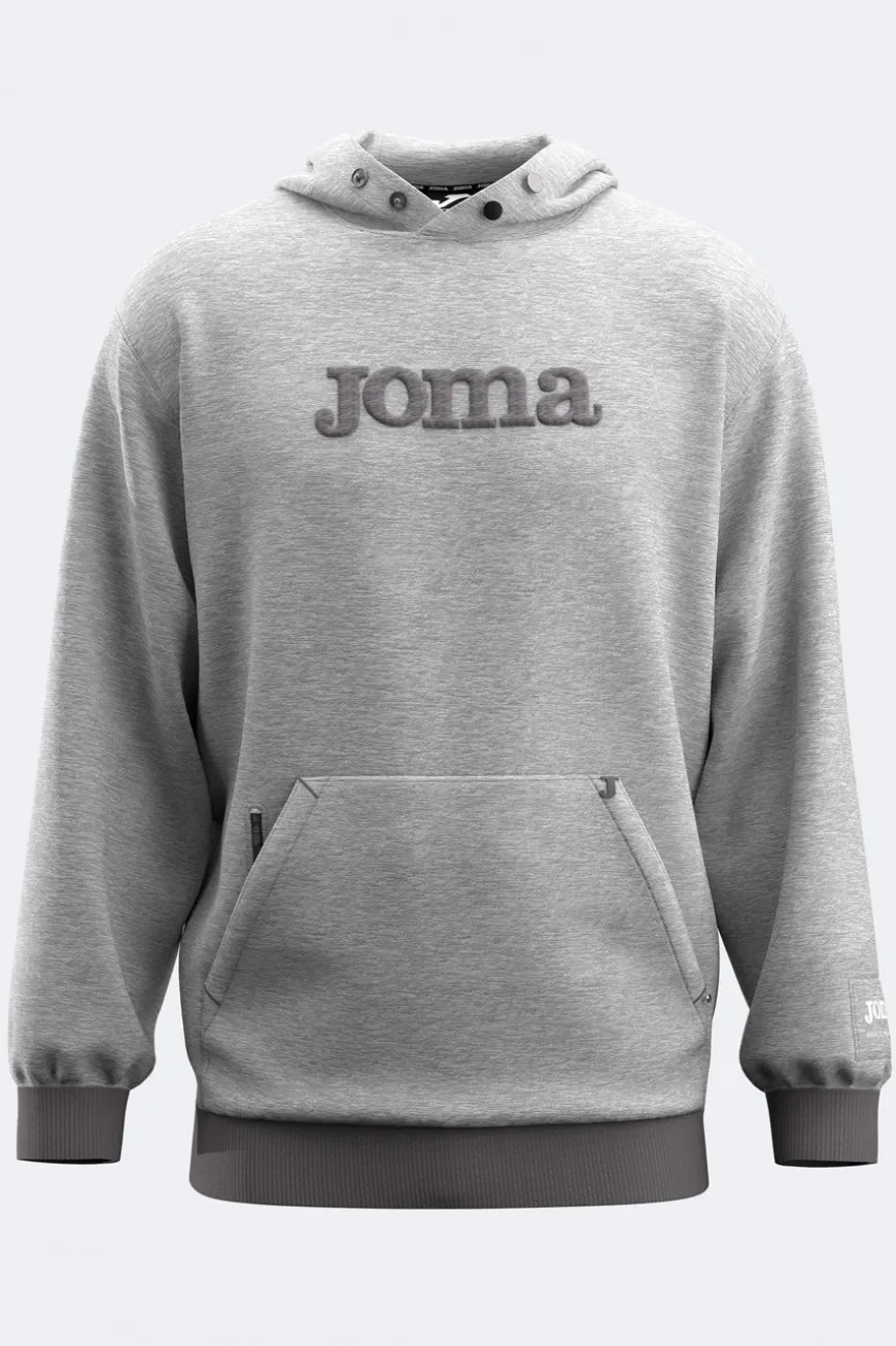 Felpa grigia con cappuccio regolabile e logo 3D Joma Urban Street Hoodie