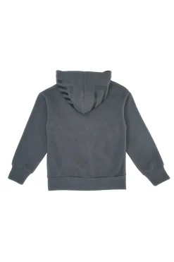 Felpa grigia con cappuccio zip e dettagli gialli Pitt Kids PT-KF-8010