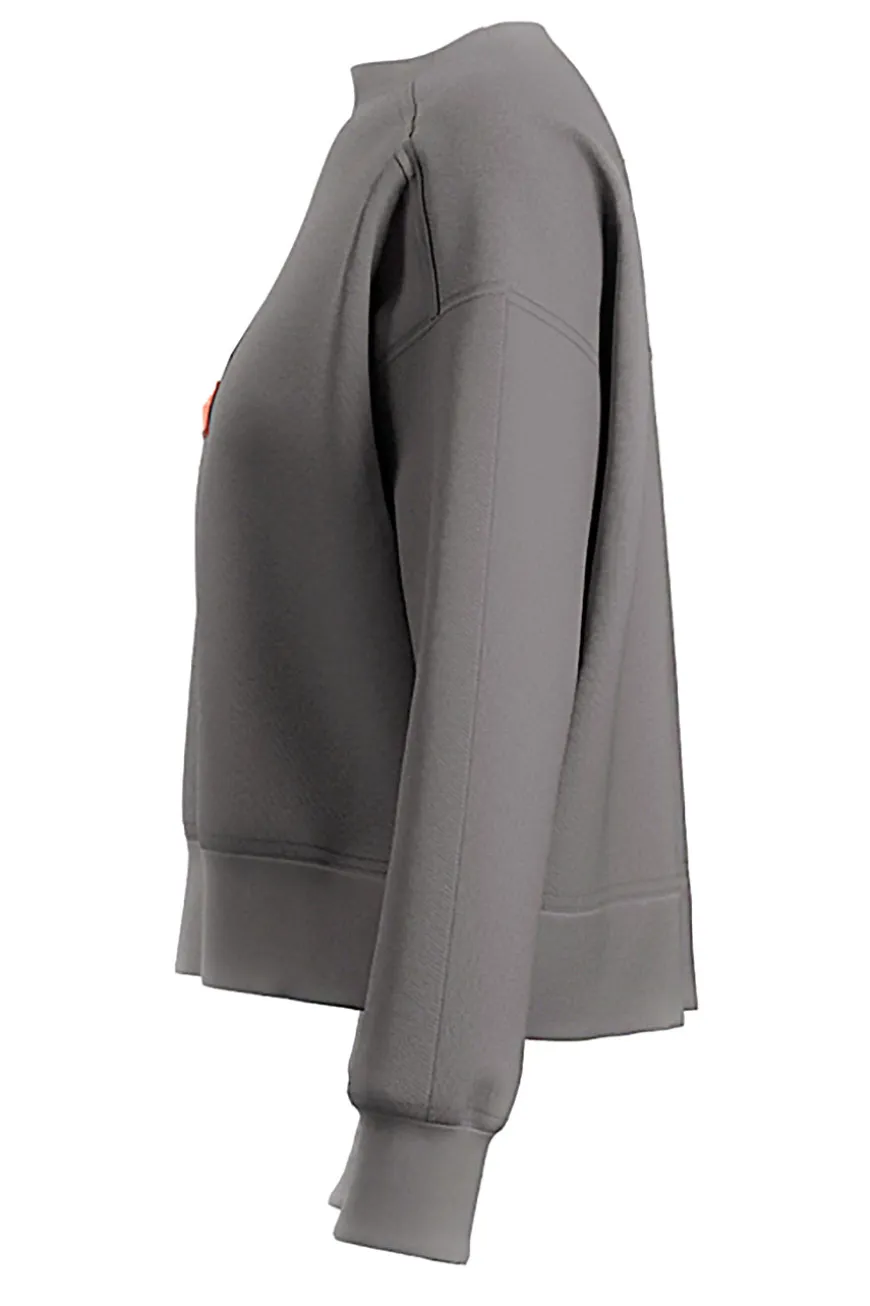Felpa grigia con tasca frontale e dettagli tecnici Joma Step Sweatshirt Gray