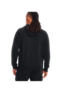 Felpa Nera Con Cappuccio Under Armour Rival Fleece Hoodie