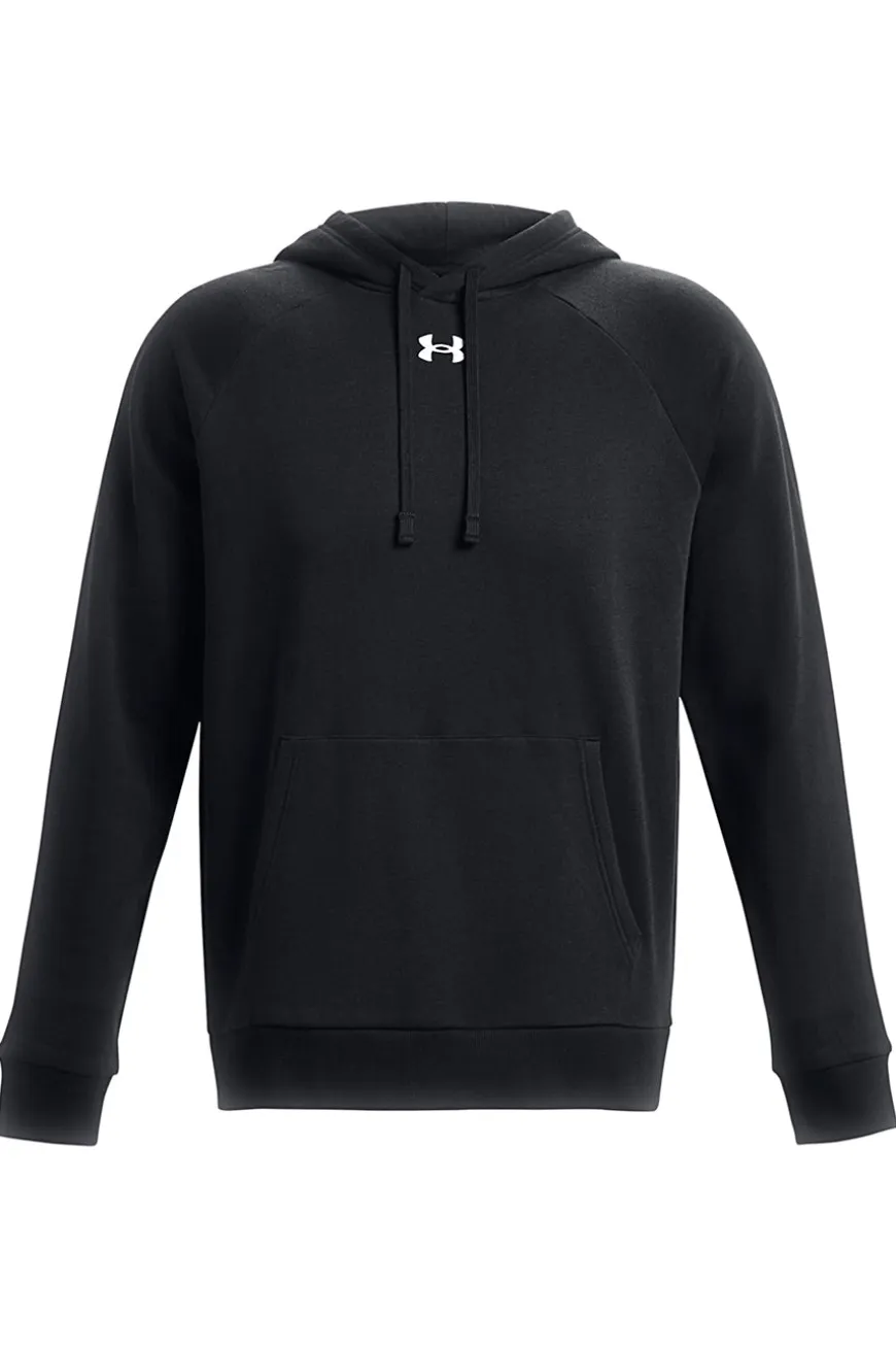 Felpa Nera Con Cappuccio Under Armour Rival Fleece Hoodie