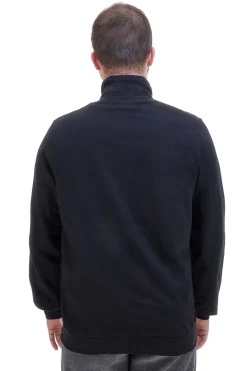 Felpa nera con zip corta interno caldo Sevenoaks NBY319