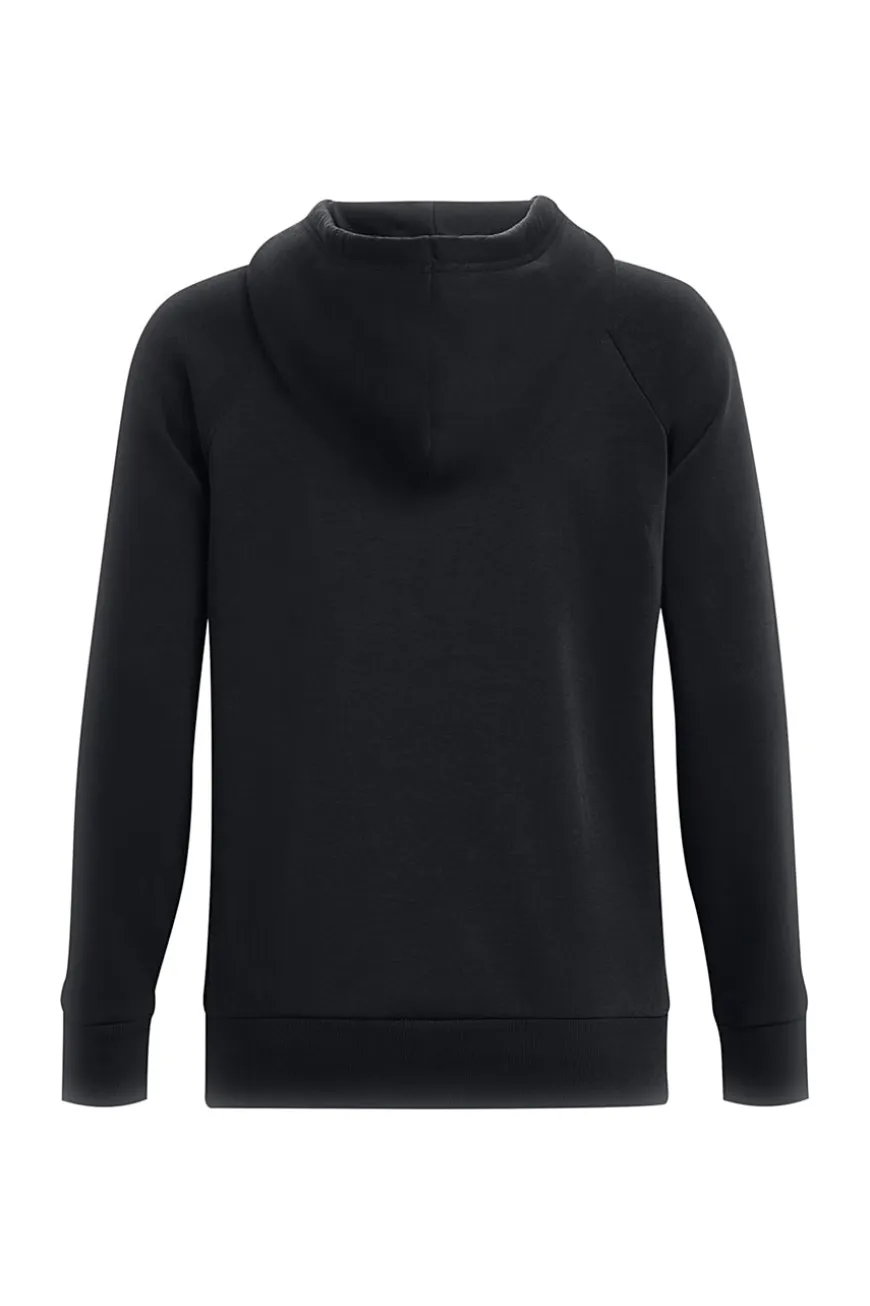 Felpa Nera Girocollo Con Cappuccio Under Armour Rival Fleece Big Logo