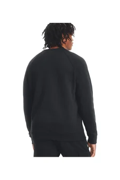 Felpa Nera Girocollo Under Armour Rival Fleece Crew