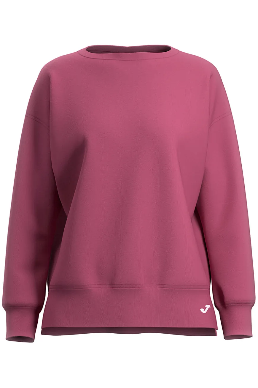 Felpa rosa crop con maniche raglan e stampa gommata Joma Breath Sweatshirt