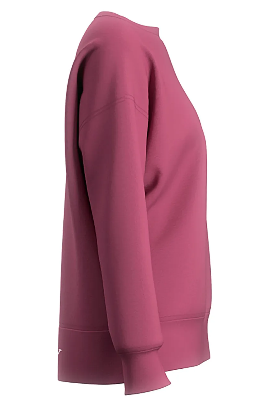 Felpa rosa crop con maniche raglan e stampa gommata Joma Breath Sweatshirt