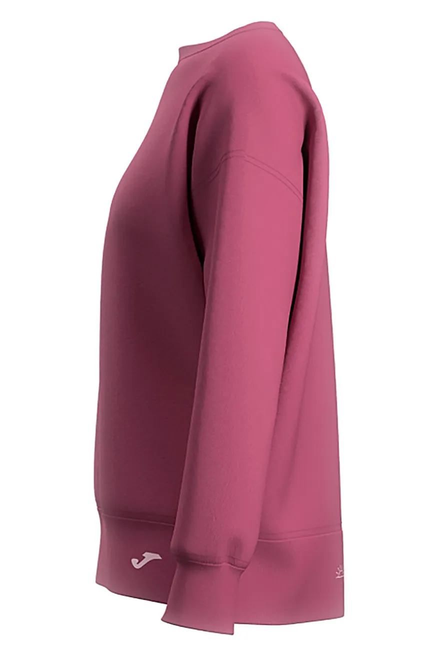 Felpa rosa crop con maniche raglan e stampa gommata Joma Breath Sweatshirt