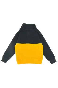 Gelbes und schwarzes Fleece-Sweatshirt PITT KIDS 6027
