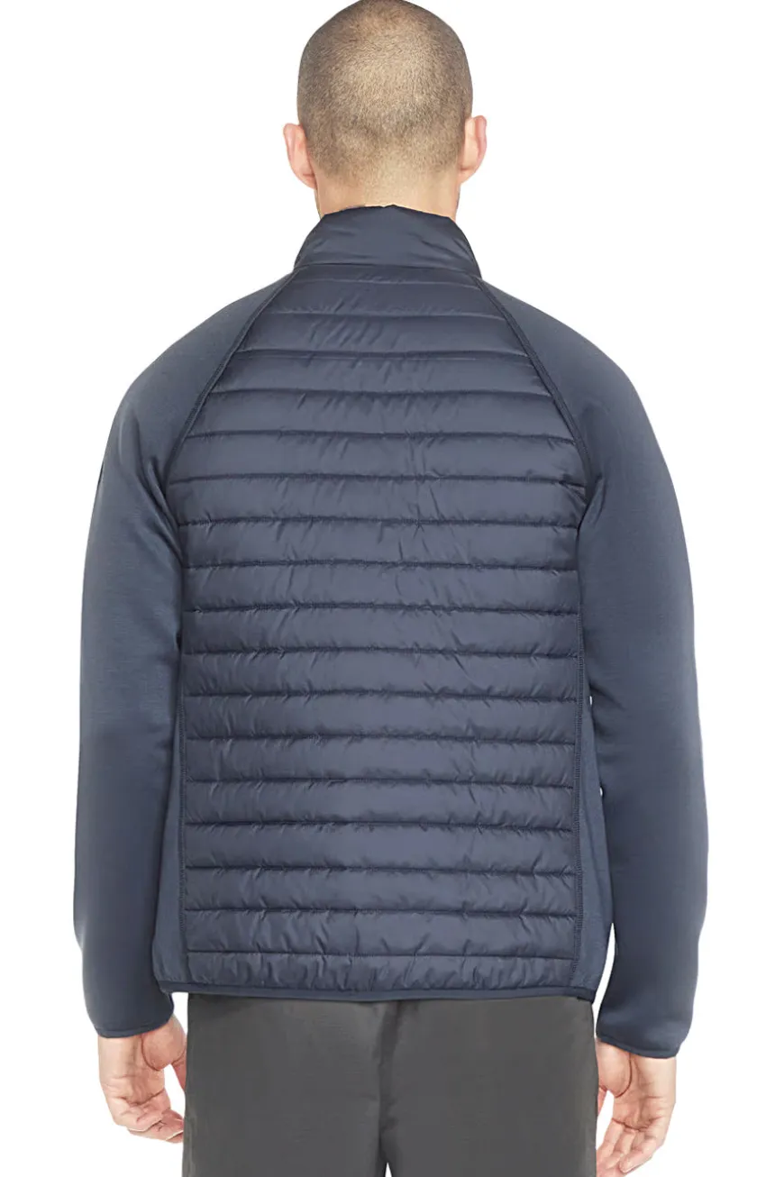 Giacca imbottita blu con maniche in maglia Skechers JA141