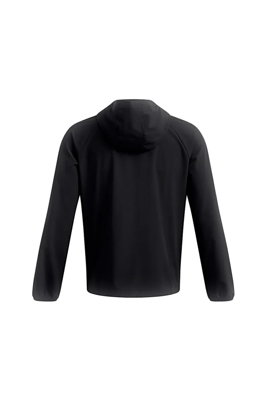 Giacca nera leggera con cappuccio Under Armour VIBE WOVEN JACKET
