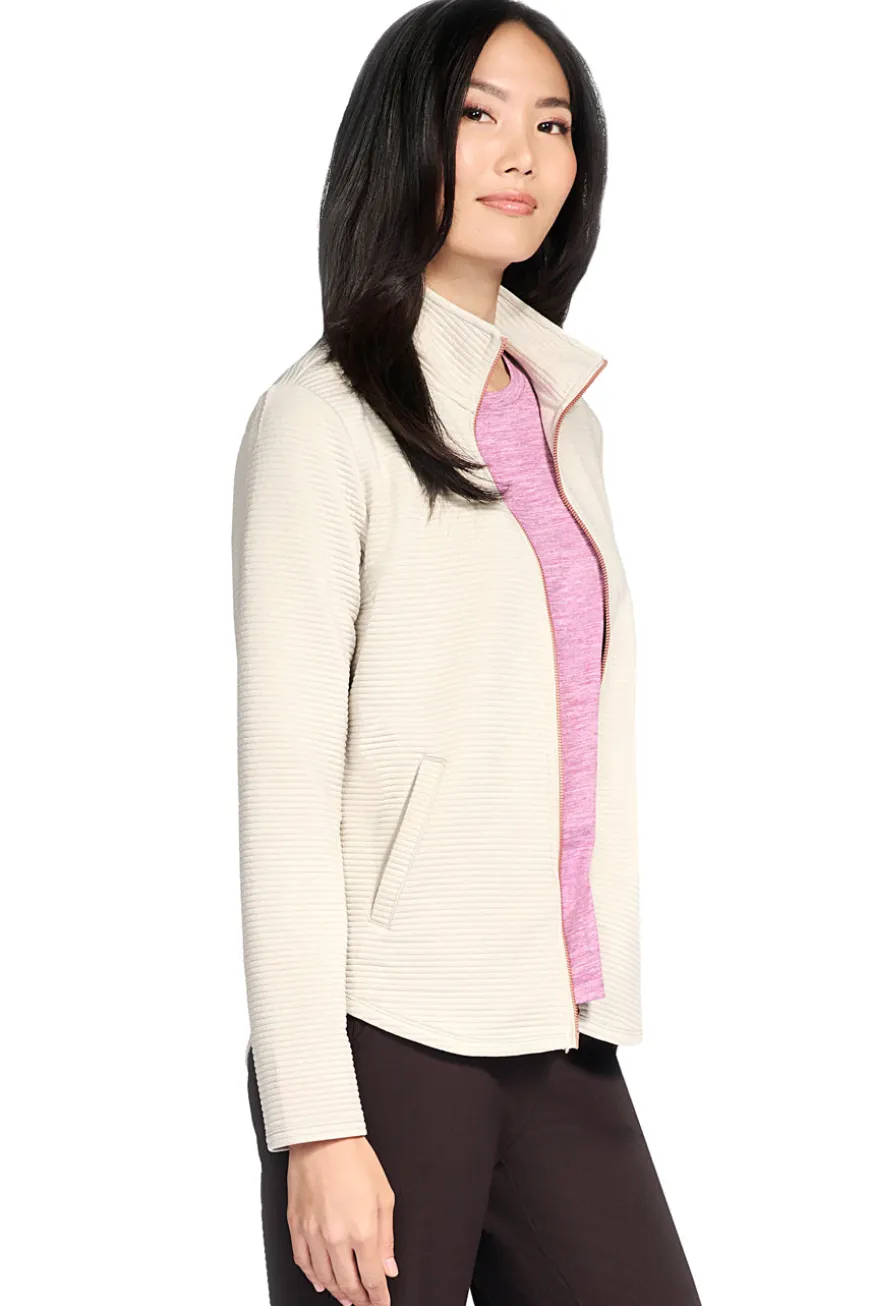 Giacca panna con zip in tessuto riciclato Skechers JA78
