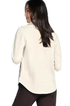 Giacca panna con zip in tessuto riciclato Skechers JA78