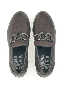 Graue Slipper mit Prima Riga-Plattform 2Y32225