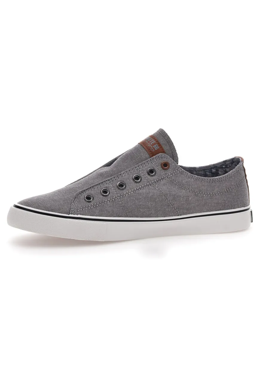 Graue Sneakers ohne Schnürsenkel Route 66 01007