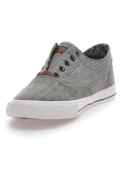 Graue Sneakers ohne Schnürsenkel Route 66 01819