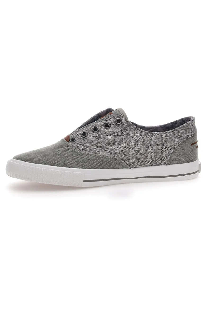 Graue Sneakers ohne Schnürsenkel Route 66 01819