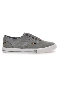 Graue Sneakers ohne Schnürsenkel Route 66 01819