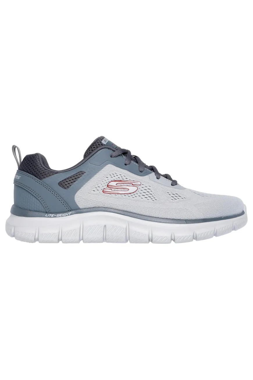 Graue Sportschuhe mit Memory Foam Skechers Track Breiter
