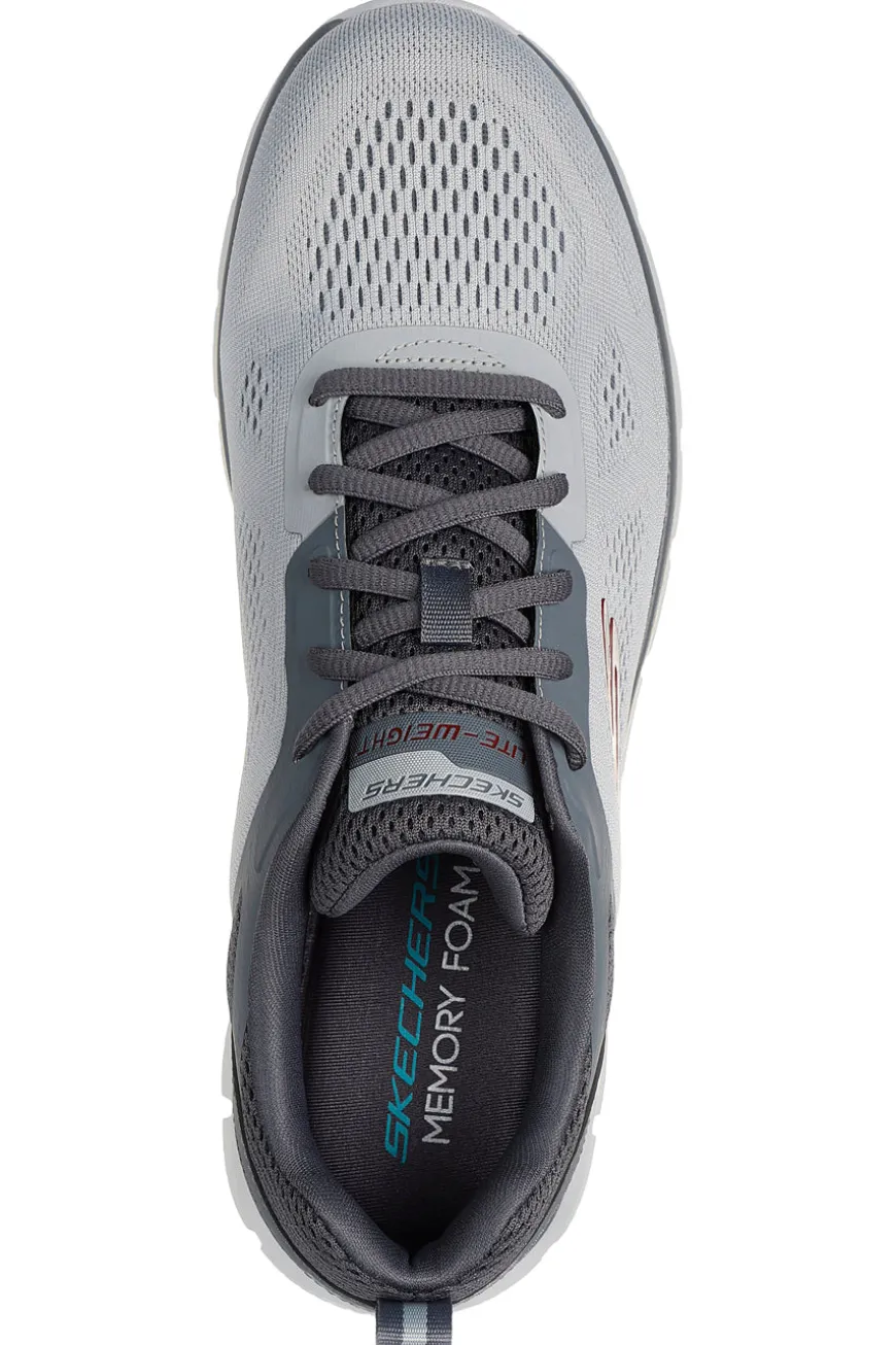 Graue Sportschuhe mit Memory Foam Skechers Track Breiter