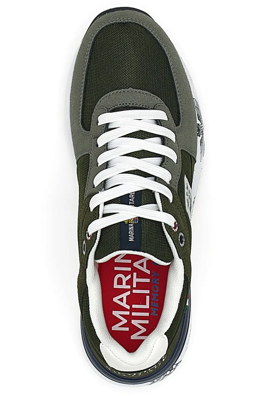 Grüne Sneakers mit Memory Soft Navy MM2281