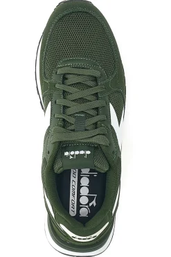 Grüne Turnschuhe mit weißen DD Comfort Details Diadora Fenice
